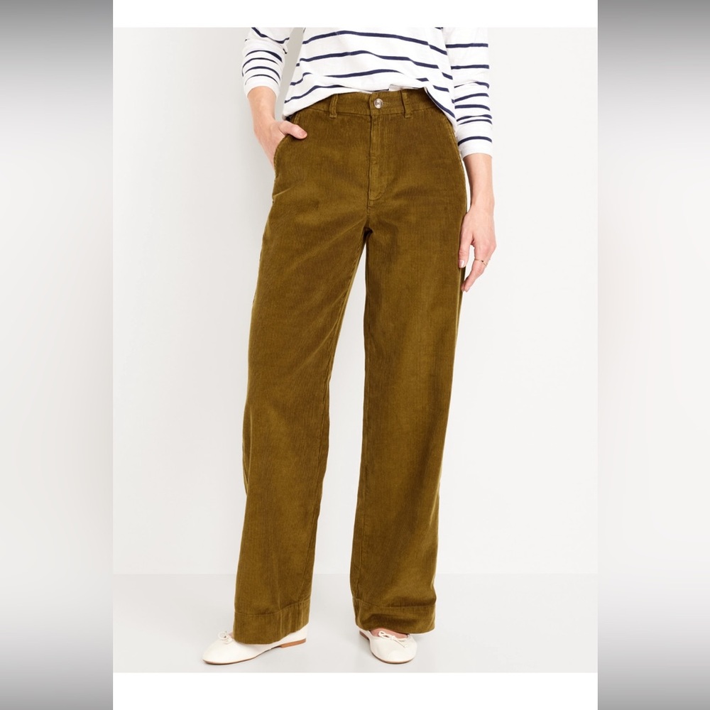 NWT high waisted corduroy wide leg pants